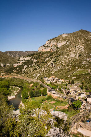 La Malène – Vue depuis la statue de la Vierge La Malène – Vue depuis la statue de la Vierge
