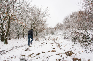 Montée vers le mont Monnet en hiver Montée vers le mont Monnet en hiver