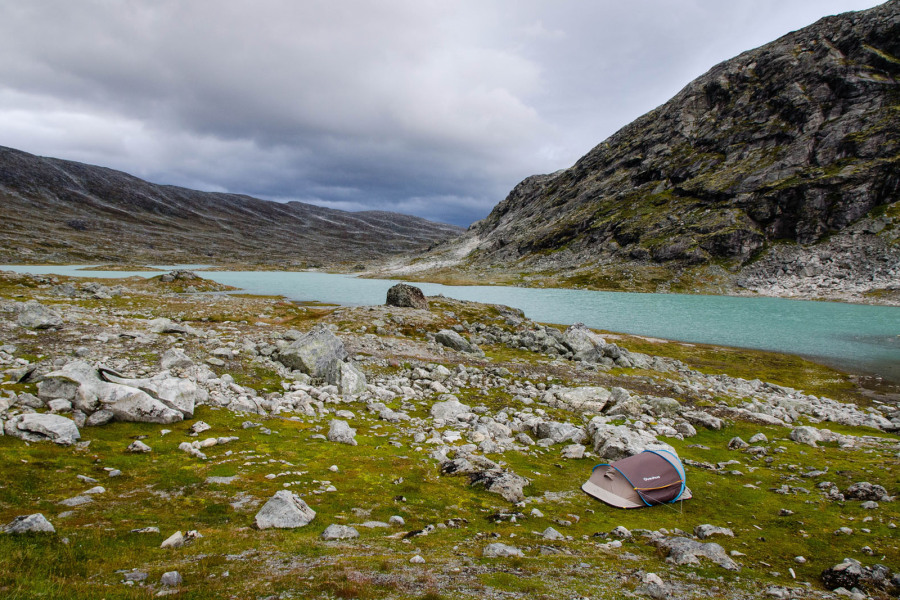 Camping sauvage sur l'ancienne Strynefjell Camping sauvage sur l'ancienne Strynefjell