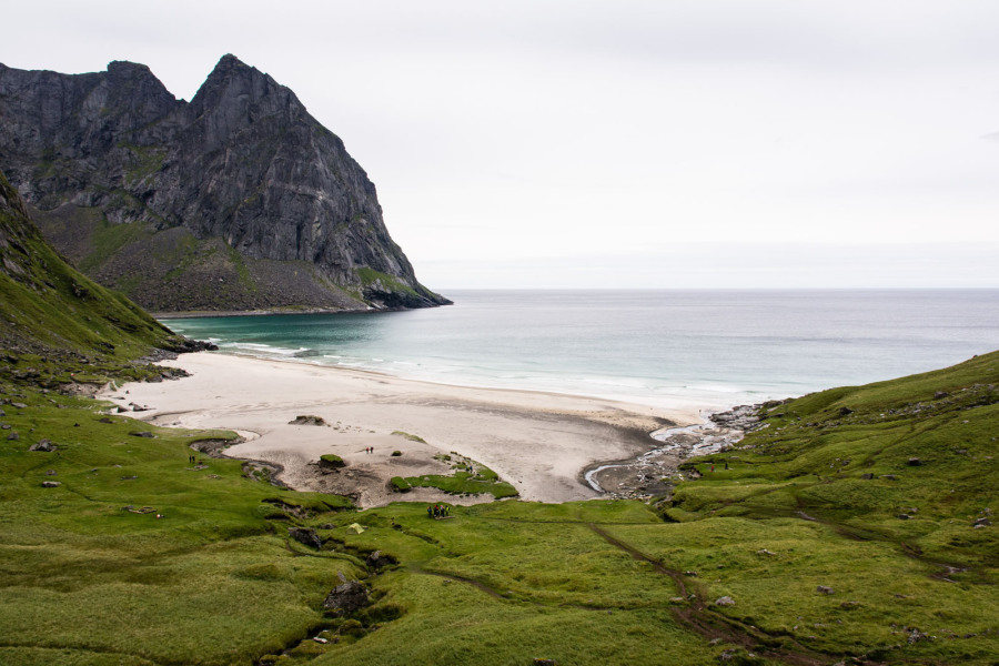 Randonnée de la plage de Kvalvika Randonnée de la plage de Kvalvika
