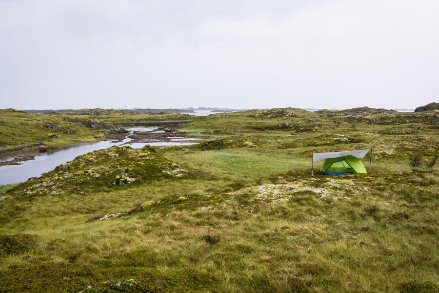Camping sauvage près de Bøstad Camping sauvage près de Bøstad