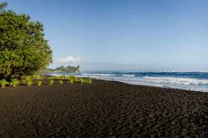 Plage de sable de noir à Papara Plage de sable de noir à Papara